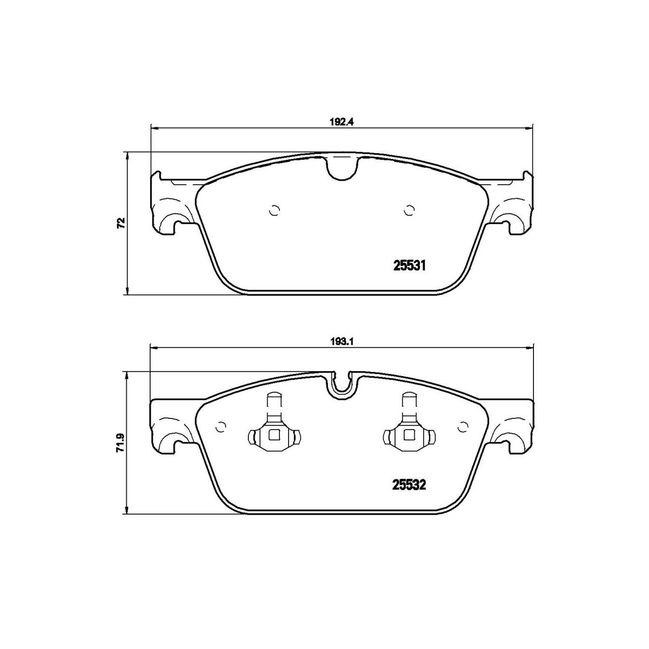 Mercedes Disc Brake Pad Set - Front (Low-Met) 0084200020 Brembo