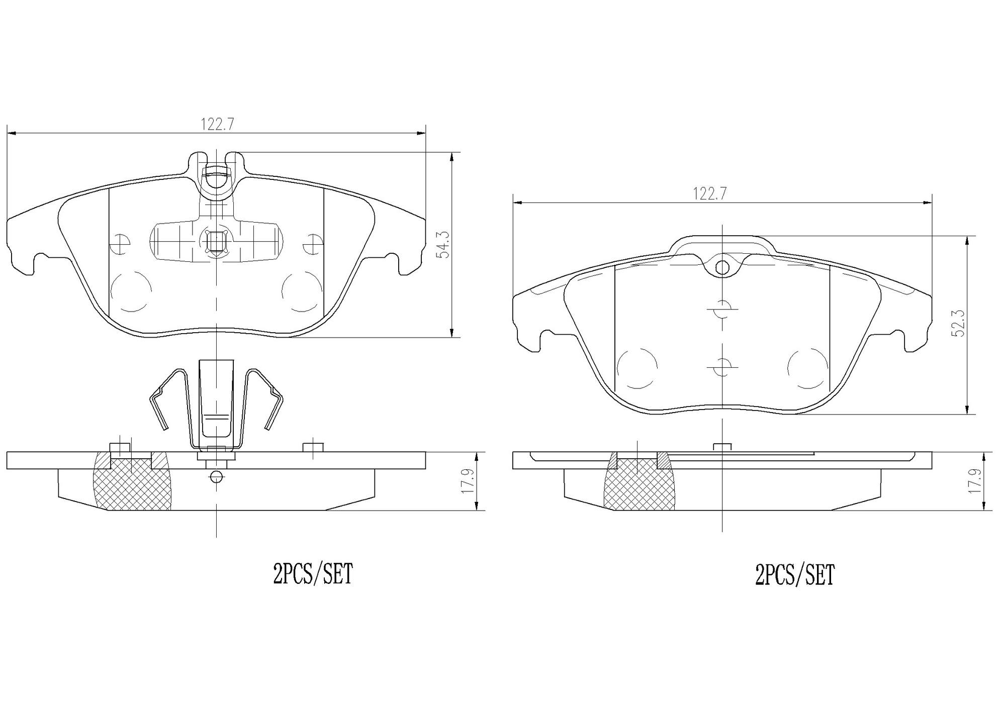 Mercedes Disc Brake Pad Set - Rear (Ceramic) 0074206120 Brembo