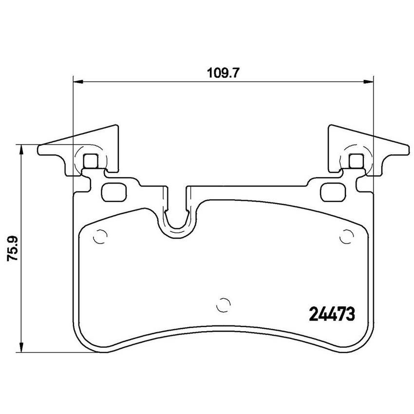 Mercedes Disc Brake Pad Set - Rear (Low-Met) 005420412041 Brembo