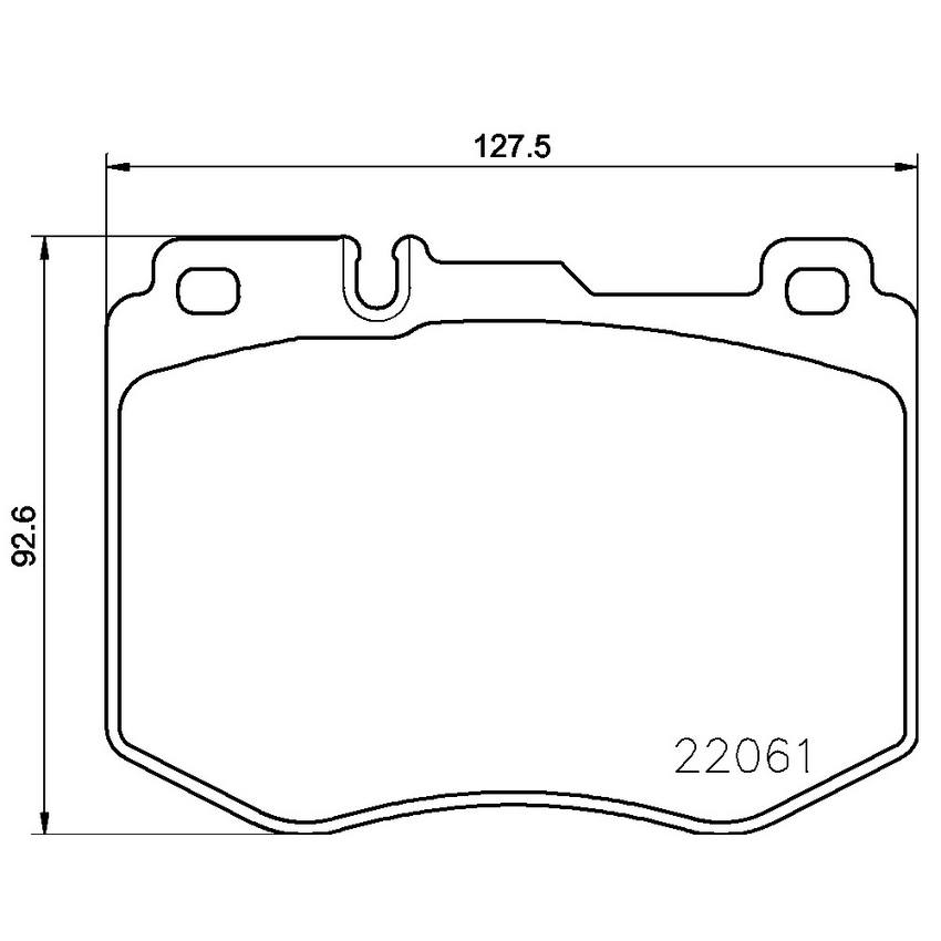 Mercedes Disc Brake Pad Set - Front (Low-Met) A0084201920 Brembo