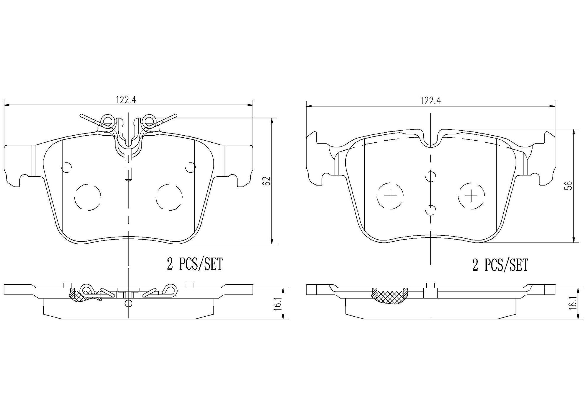 Mercedes Disc Brake Pad Set - Rear (Ceramic) 0084201420 Brembo