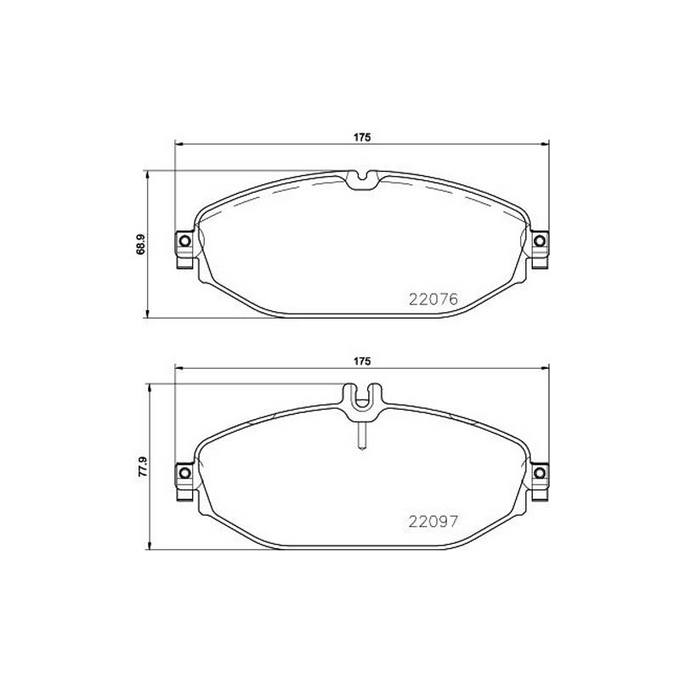 Mercedes Disc Brake Pad Set – Front (Low-Met) 0084203820 Brembo 