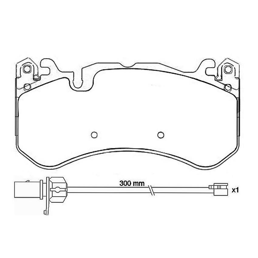 Audi Mercedes Disc Brake Pad Set - Front (Low-Met) 4G0698151AC Brembo