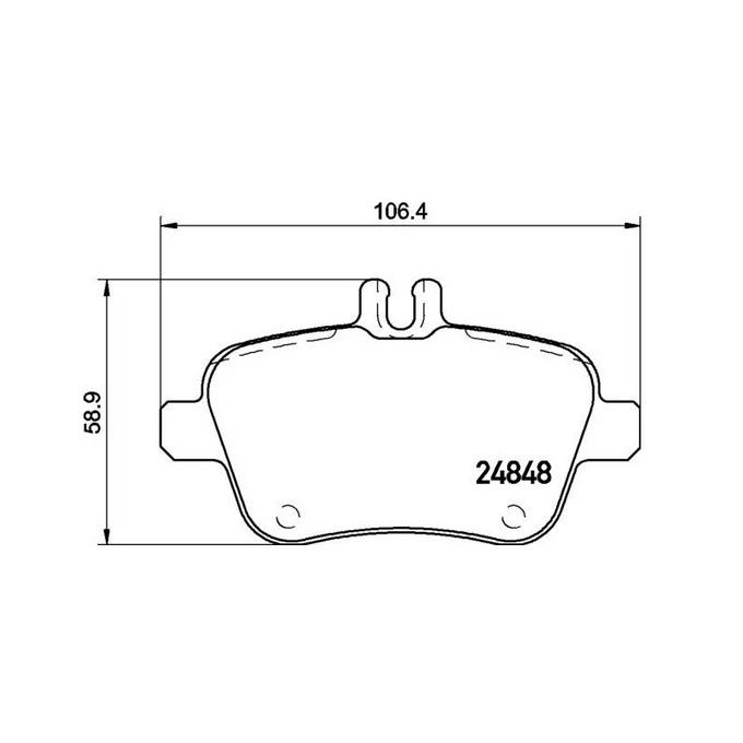 Mercedes Disc Brake Pad Set – Rear (Low-Met) 0084202320 Brembo 