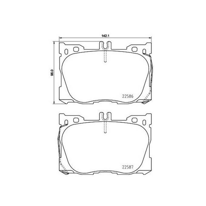 Mercedes Disc Brake Pad Set - Front (Low-Met) 0004209000 Brembo