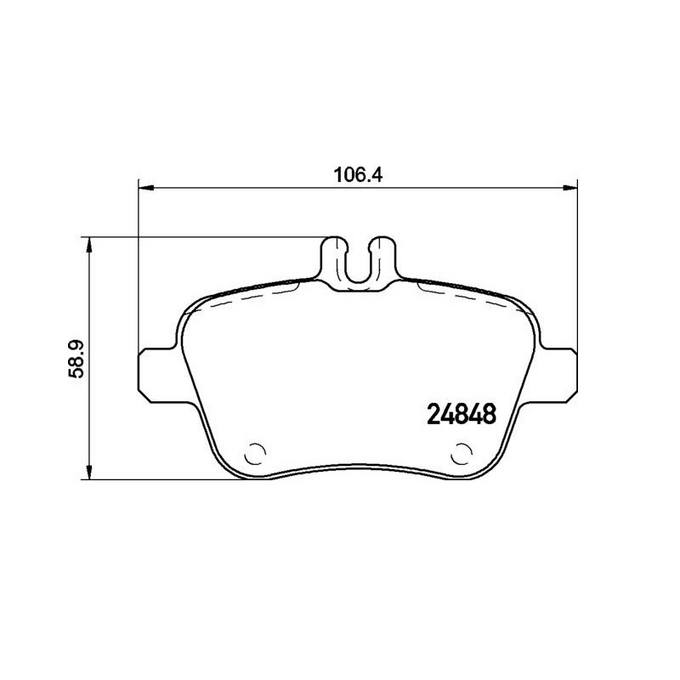 Infiniti Mercedes Disc Brake Pad Set - Rear (Low-Met) 0074209620 Brembo