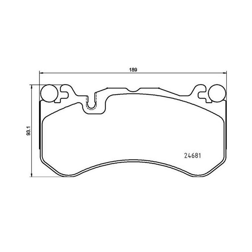 Mercedes Disc Brake Pad Set - Front (Low-Met) 008420412028 Brembo