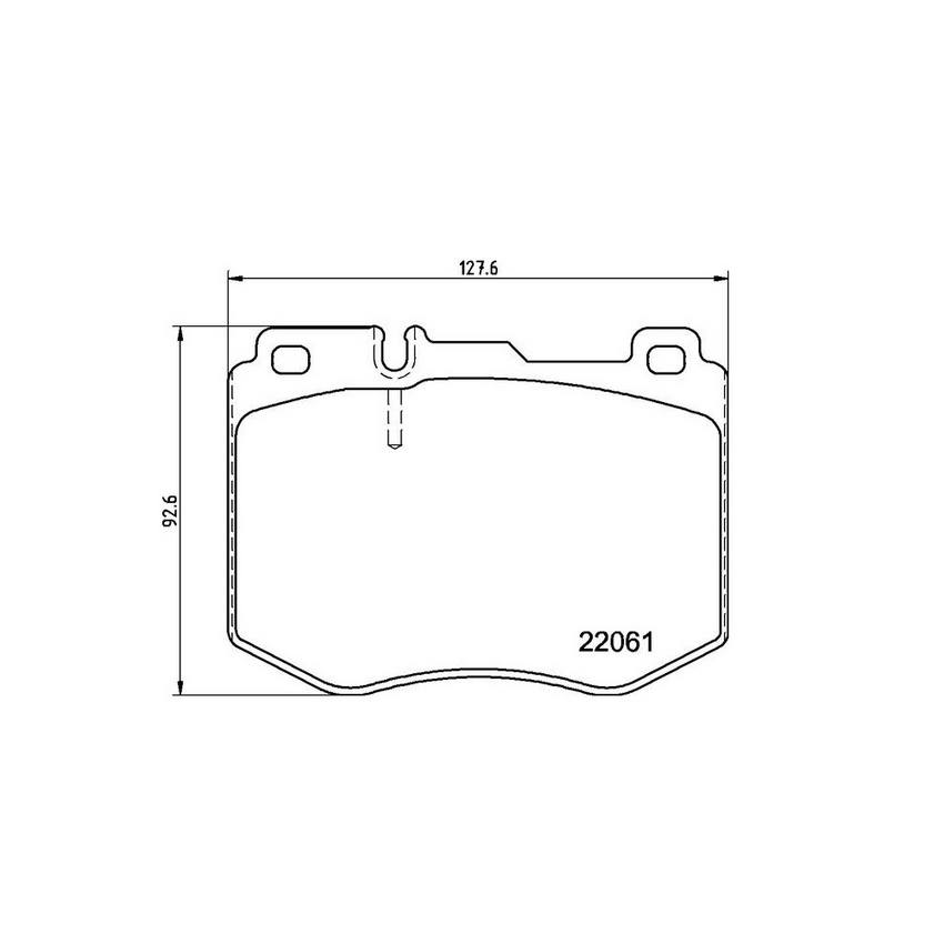 Mercedes Disc Brake Pad Set - Front (Low-Met) 000420810064 Brembo