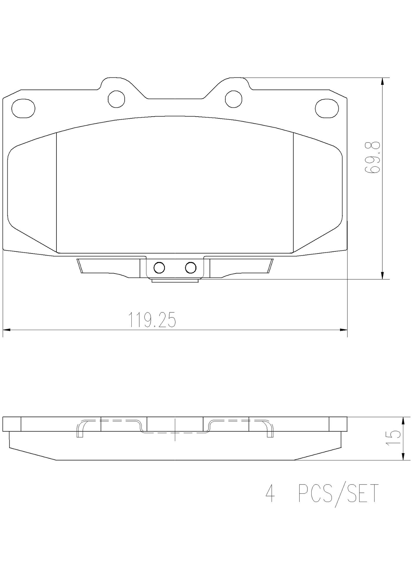 Nissan Subaru Disc Brake Pad Set - Front (Ceramic) D106030P90 Brembo