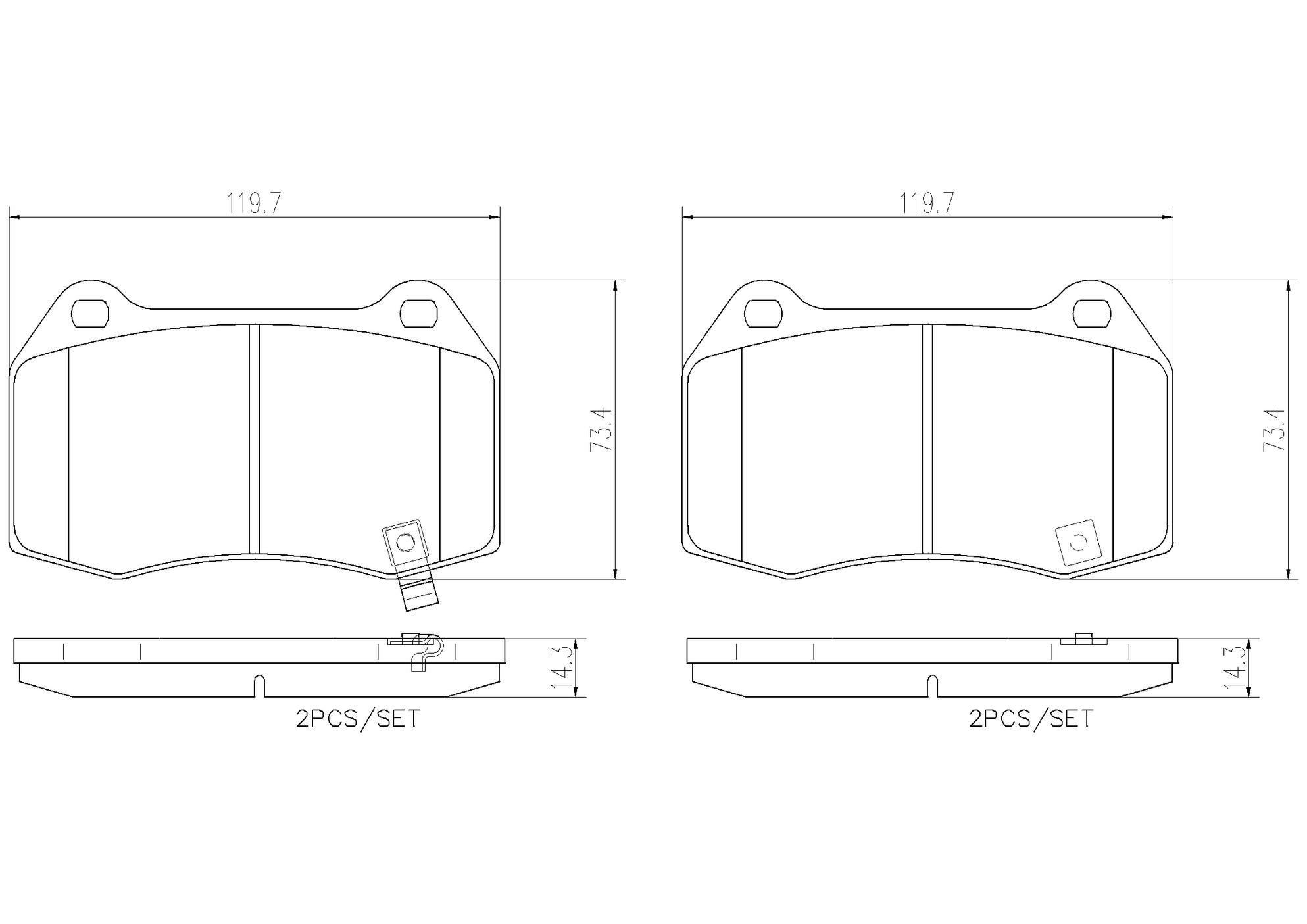 Nissan Infiniti Disc Brake Pad Set - Front (Ceramic) D1060CD00C Brembo