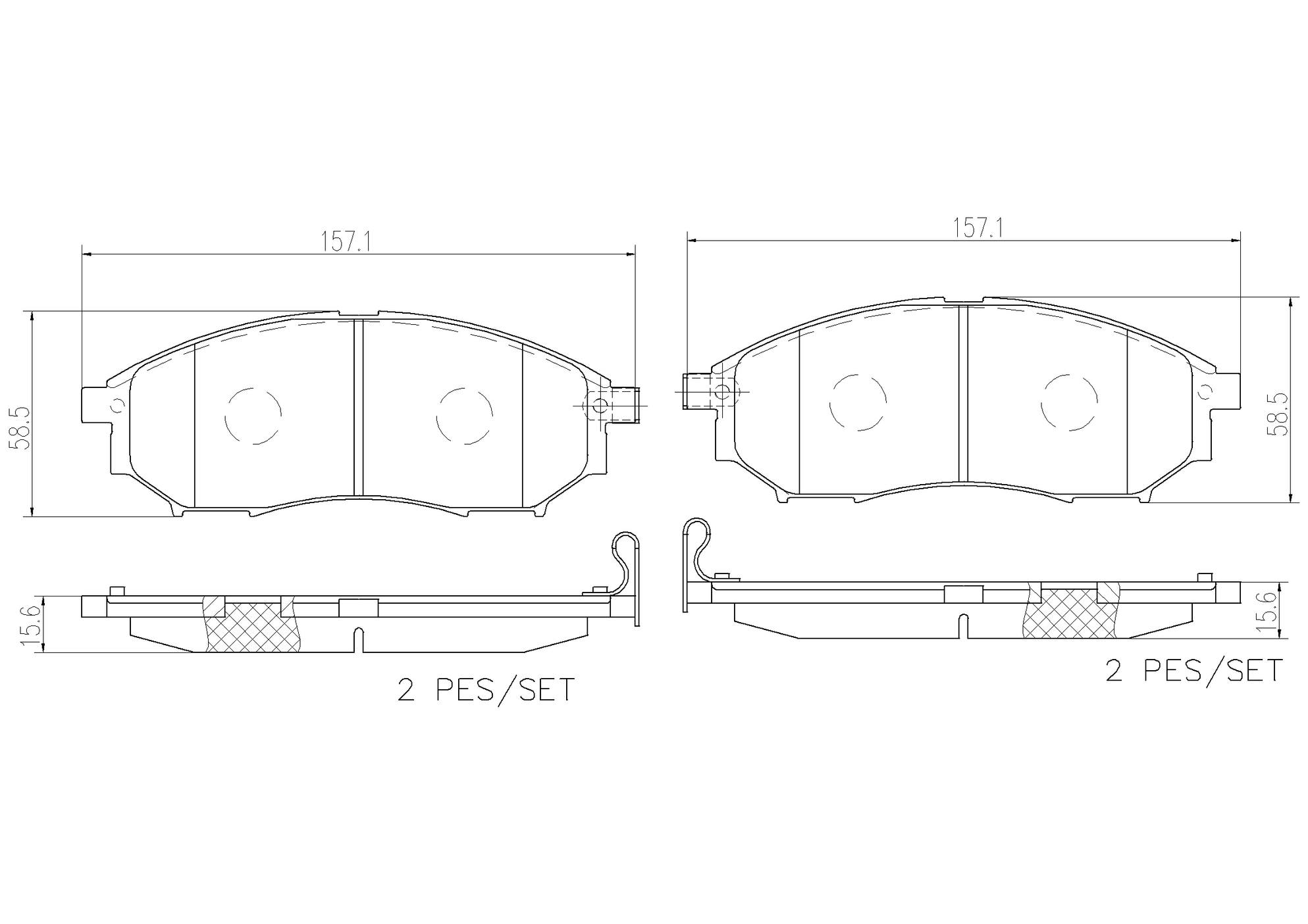 Nissan Infiniti Disc Brake Pad and Rotor Kit - Front (320mm) (Ceramic) Brembo