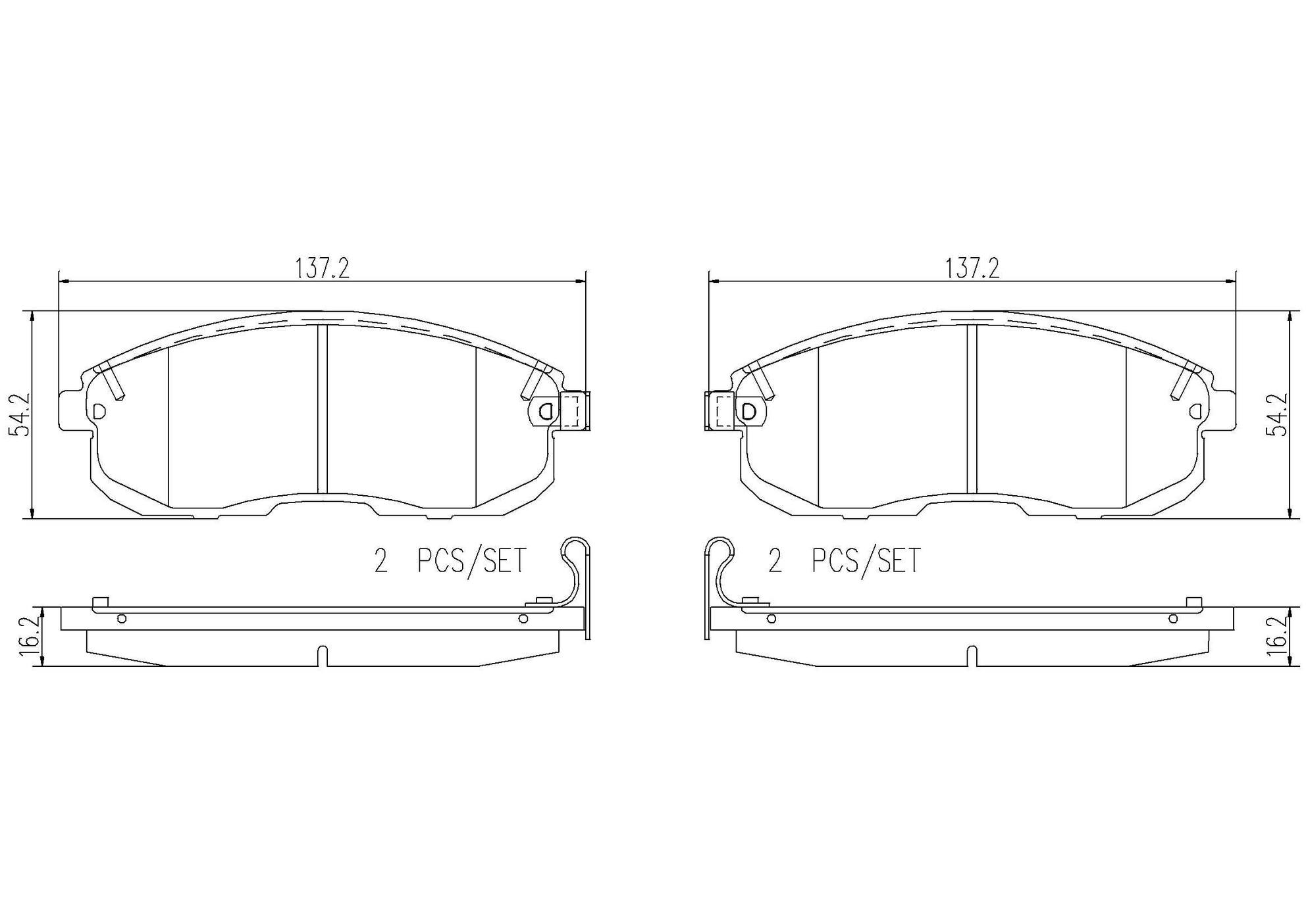 Nissan Infiniti Disc Brake Pad Set - Front (Ceramic) D1080JA00A Brembo