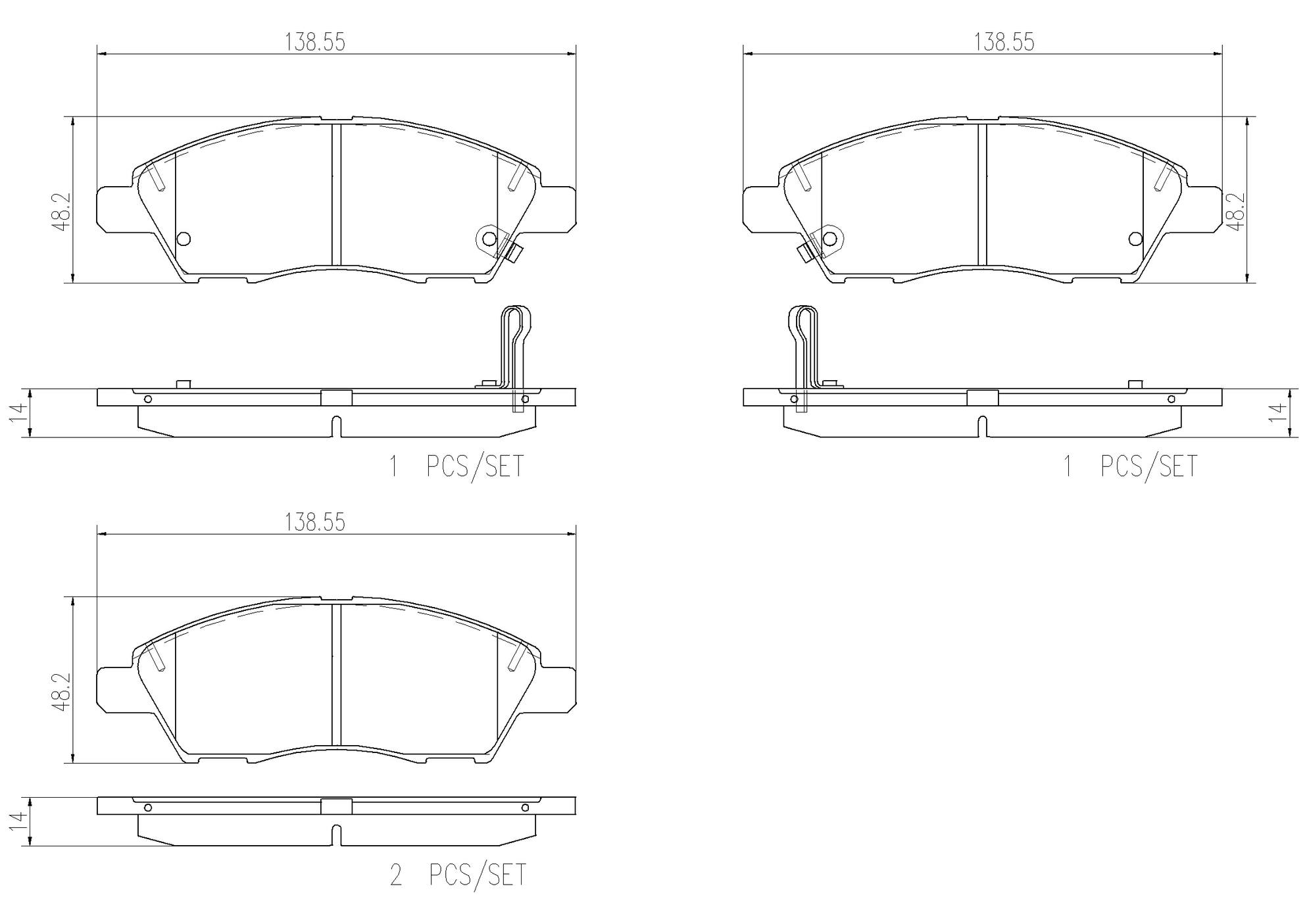 Nissan Disc Brake Pad Set - Front (Ceramic) D10601HL0B Brembo