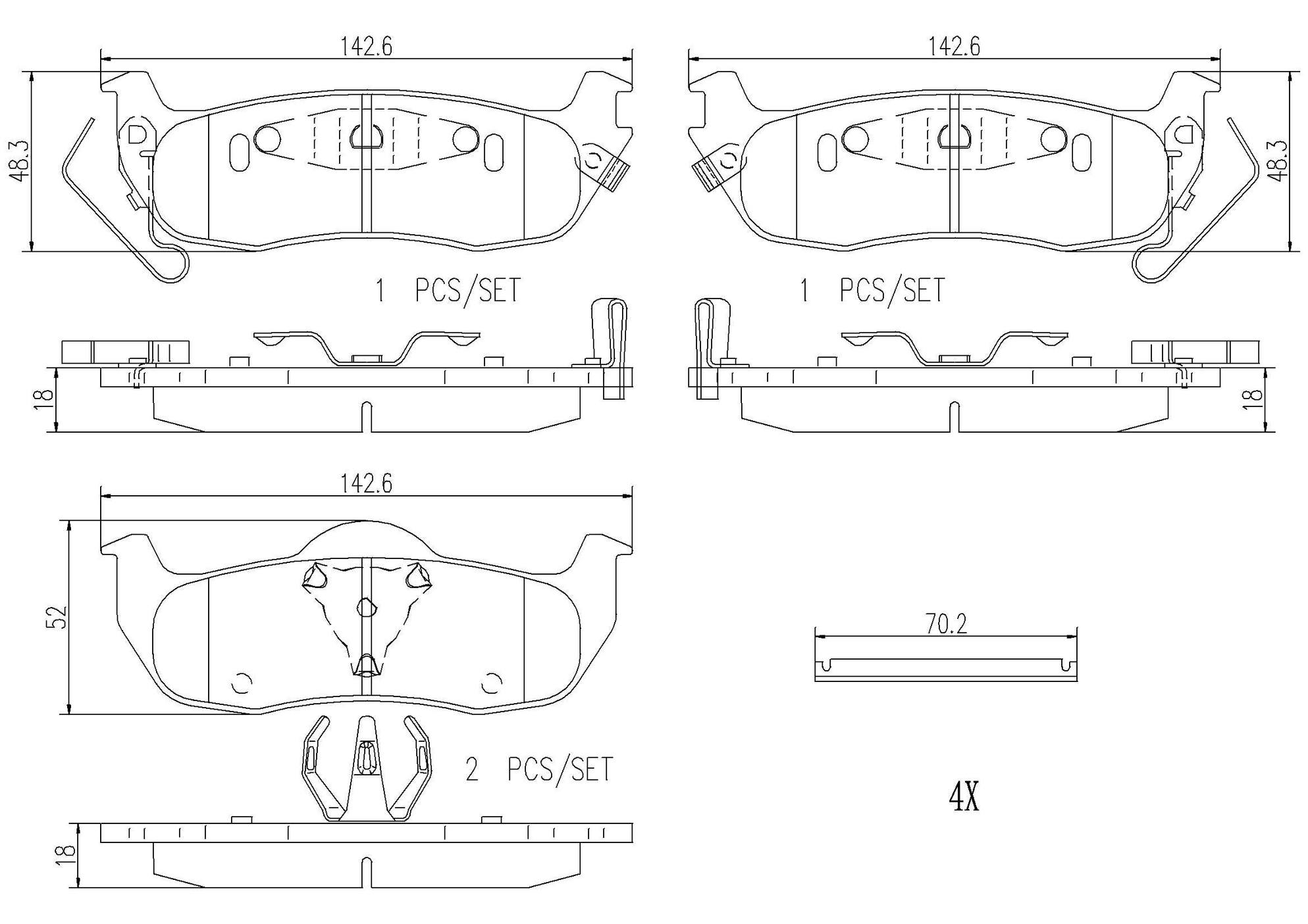 Nissan Infiniti Disc Brake Pad Set - Rear (Ceramic) D40609FE0A Brembo