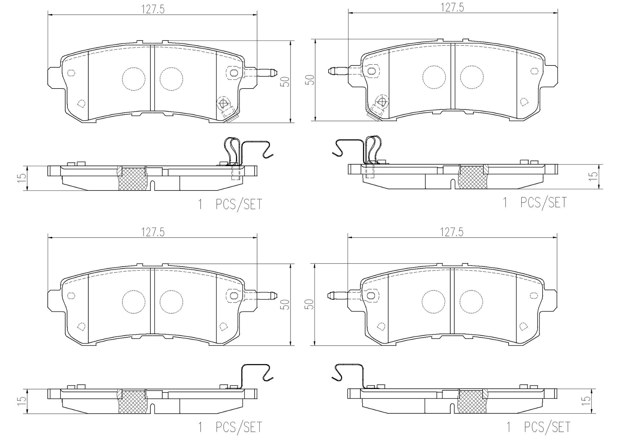 Nissan Infiniti Disc Brake Pad Set - Rear (Ceramic) D40601LB8E Brembo