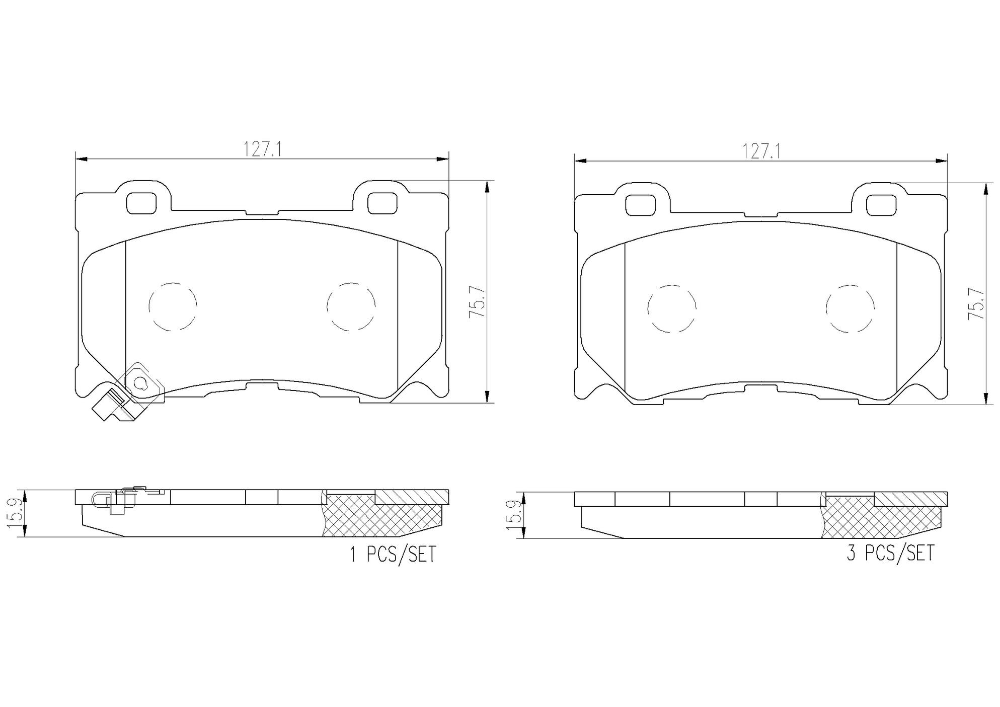 Infiniti Disc Brake Pad Set - Front (Ceramic) D1060JL00K Brembo