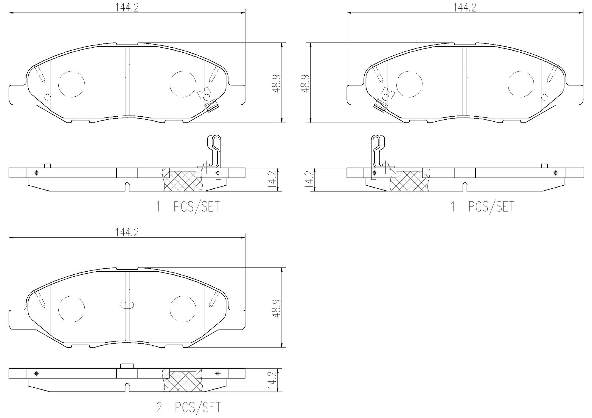 Nissan Disc Brake Pad Set - Front (Ceramic) 41060AX086 Brembo