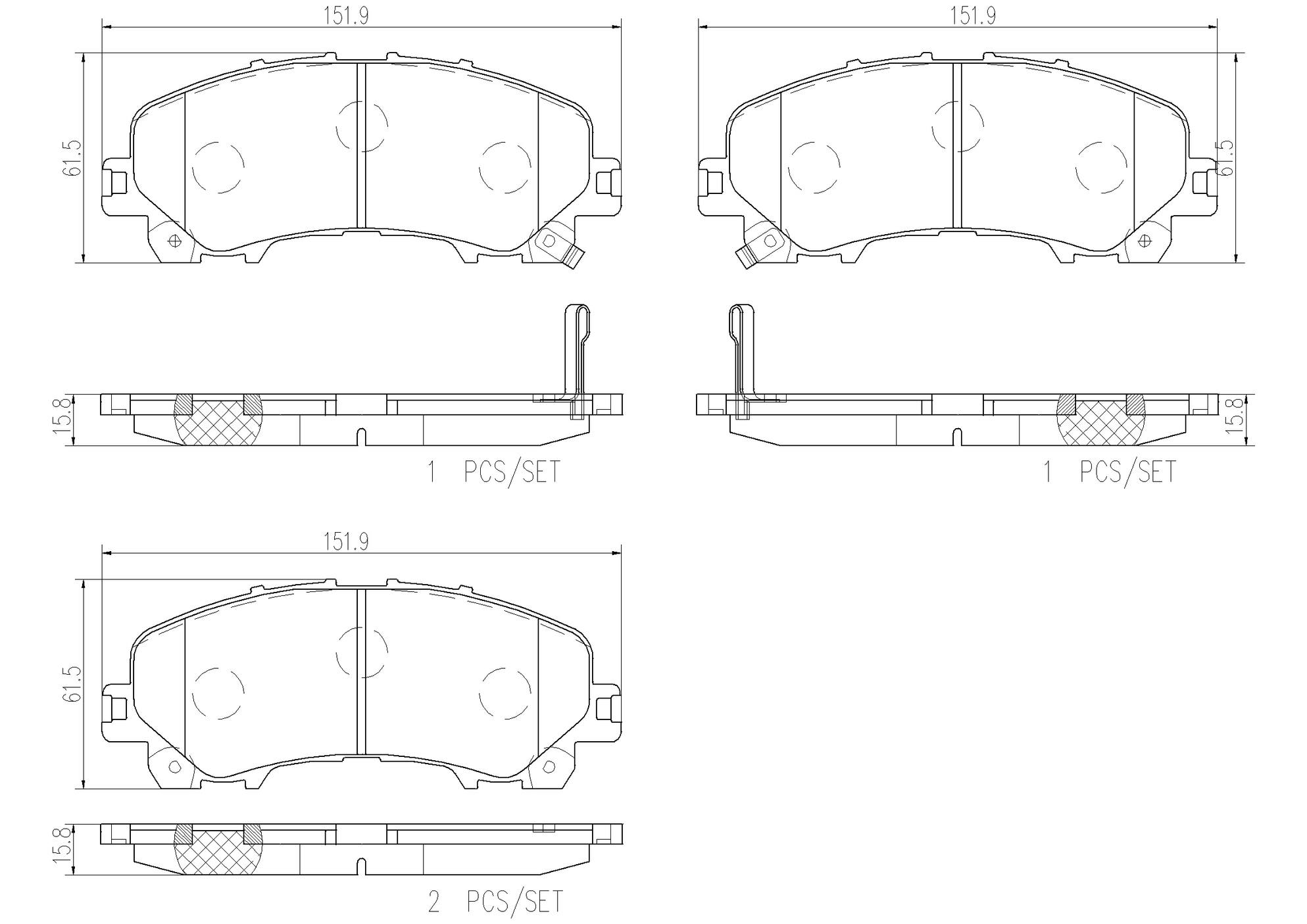 Nissan Infiniti Disc Brake Pad Set - Front (Ceramic) D10604GA0J Brembo