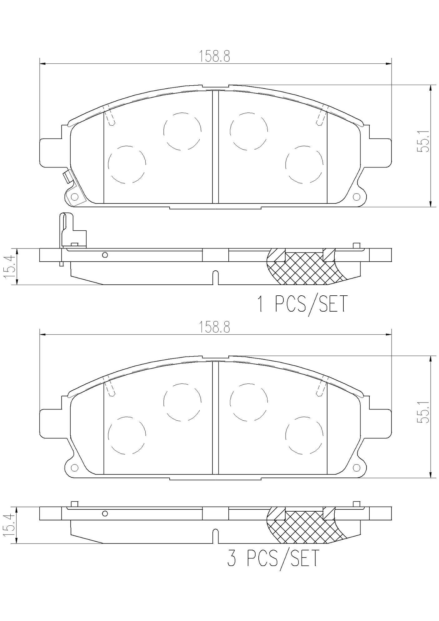 Nissan Infiniti Disc Brake Pad Set - Front (Ceramic) D1060CN91B Brembo