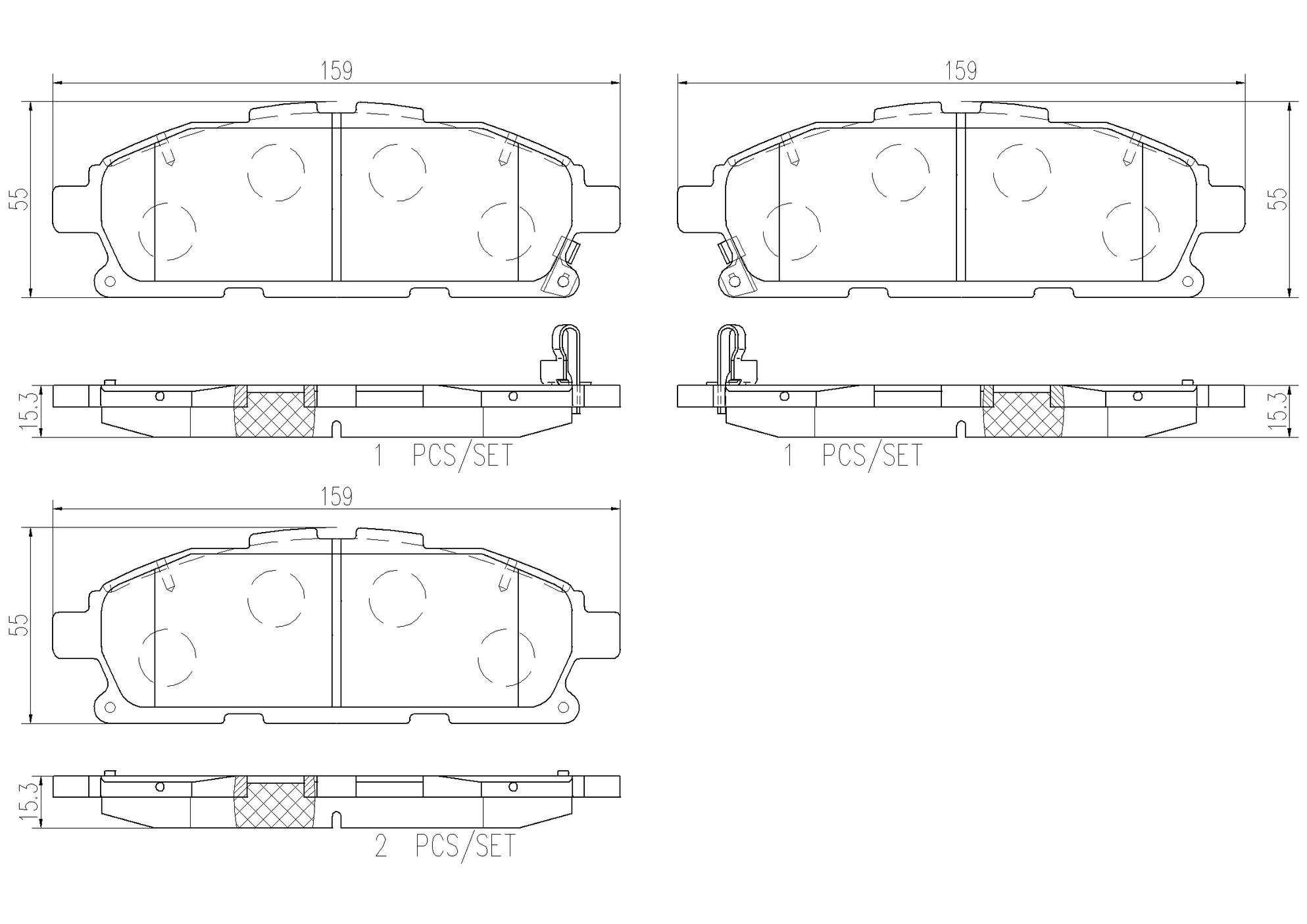 Nissan Disc Brake Pad Set - Front (Ceramic) D10601JA0A Brembo