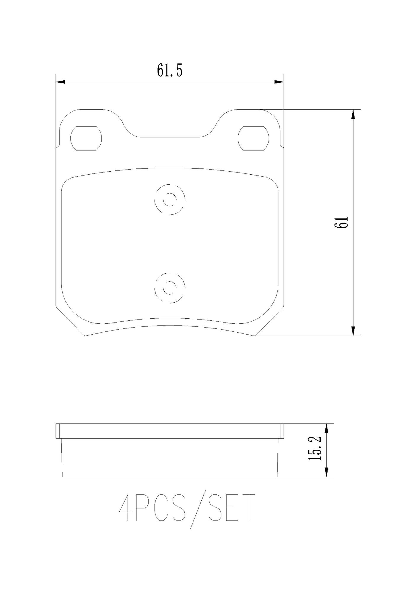 Saab Cadillac Saturn Disc Brake Pad Set - Rear (Ceramic) 4837241 Brembo