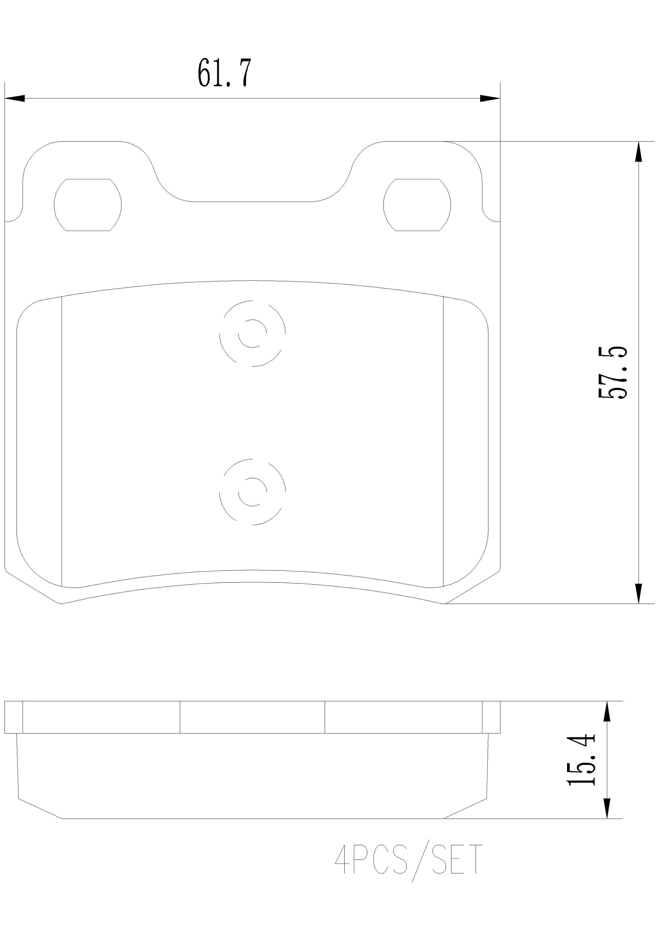 Saab Disc Brake Pad Set - Rear (Ceramic) 32068357 Brembo