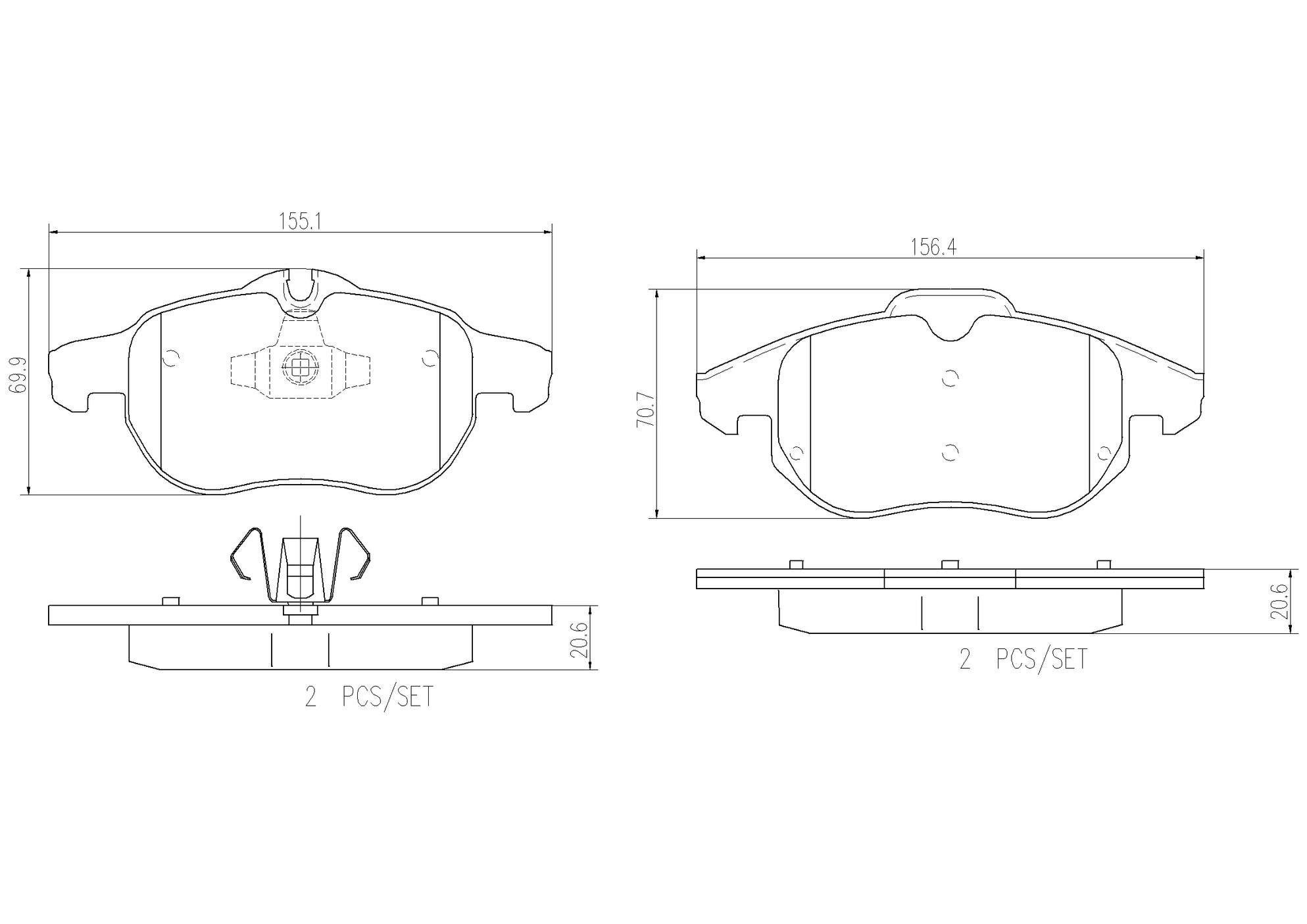 Saab Disc Brake Pad Set - Front (Ceramic) 99900004 Brembo