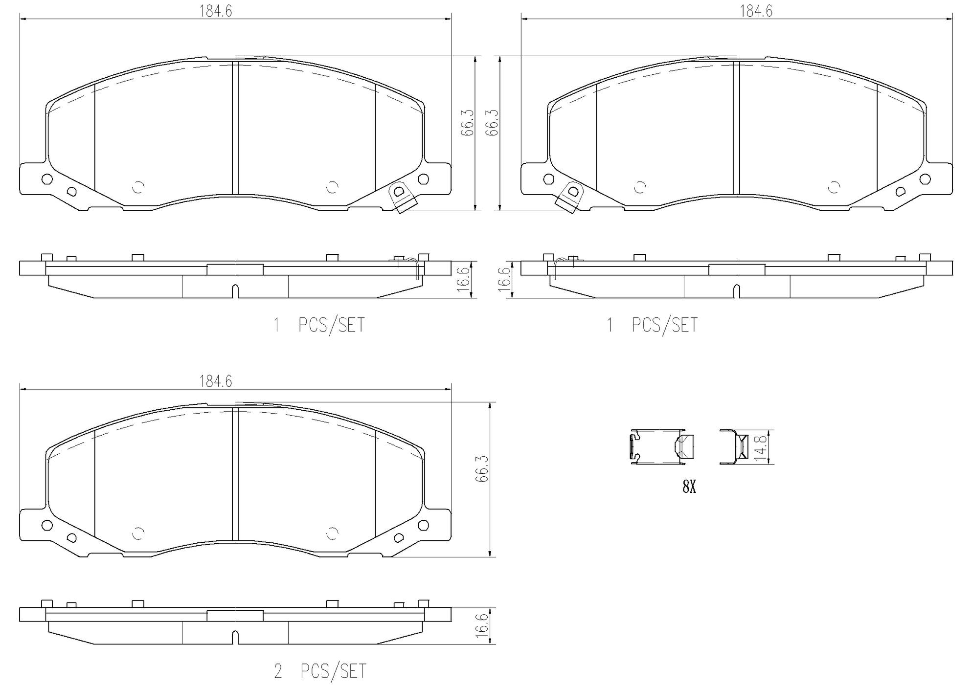 Saab Disc Brake Pad Set - Front (Ceramic) 13237752 Brembo