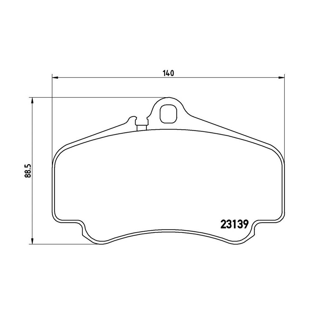 Porsche Disc Brake Pad Set - Front (Low-Met) 99735194902 Brembo