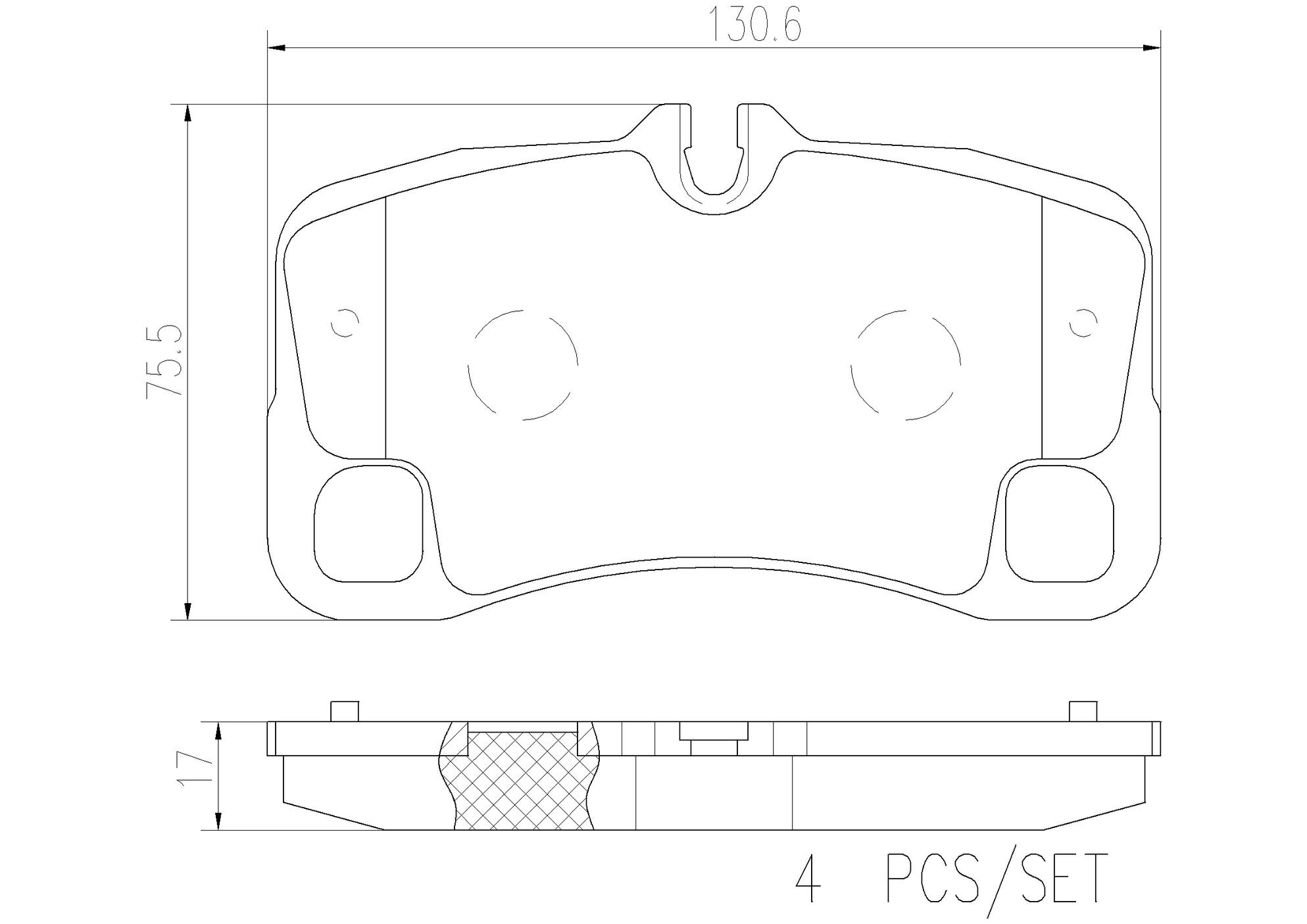 Porsche Disc Brake Pad Set - Rear (Ceramic) 99735294905 Brembo