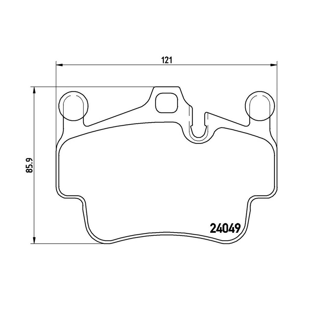 Porsche Disc Brake Pad Set (Low-Met) 99735193906 Brembo