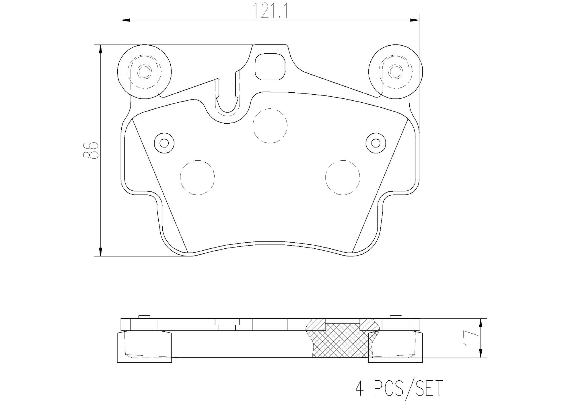 Porsche Disc Brake Pad Set (Ceramic) 99735193905 Brembo