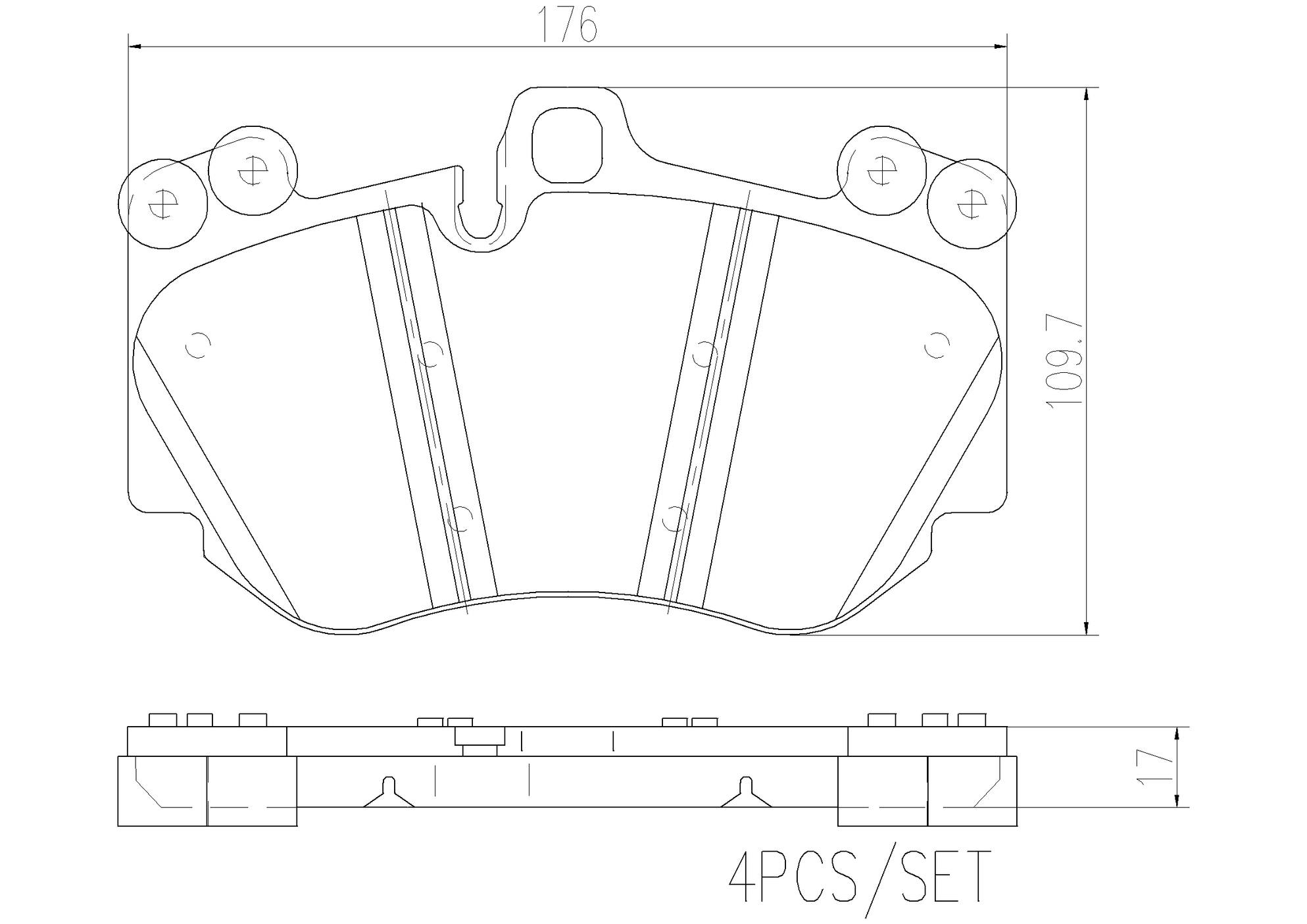 Audi Porsche Disc Brake Pad Set – Front (Ceramic) 7L5698151 Brembo ...