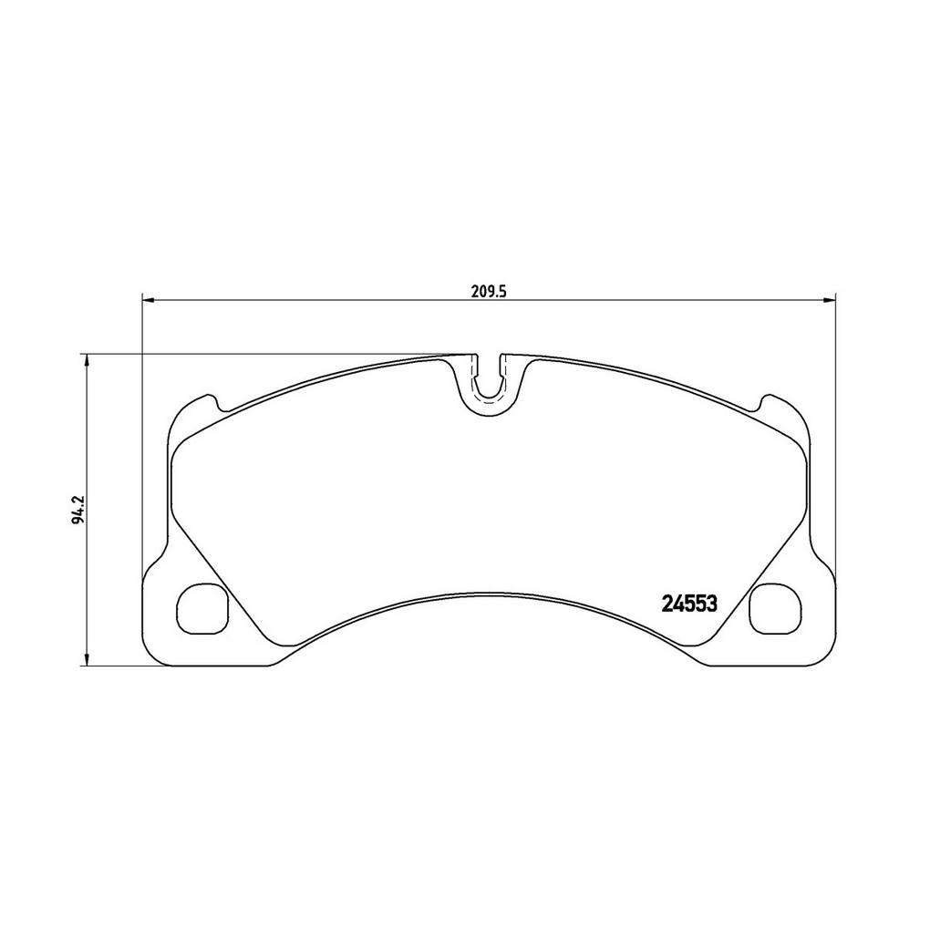 Porsche Disc Brake Pad Set - Front (Low-Met) 95535193970 Brembo