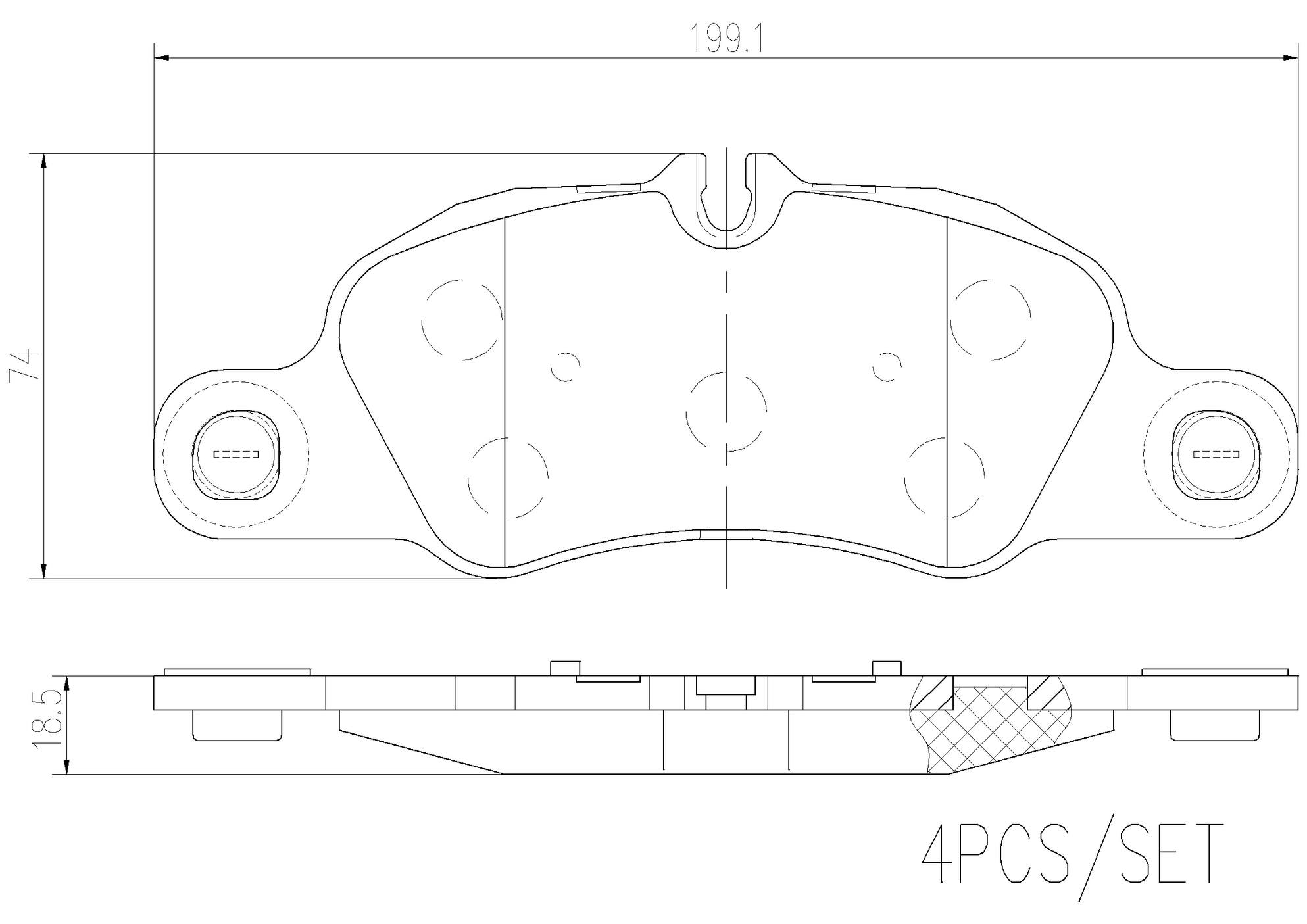 Porsche Disc Brake Pad Set - Front (Ceramic) 99735193819 Brembo