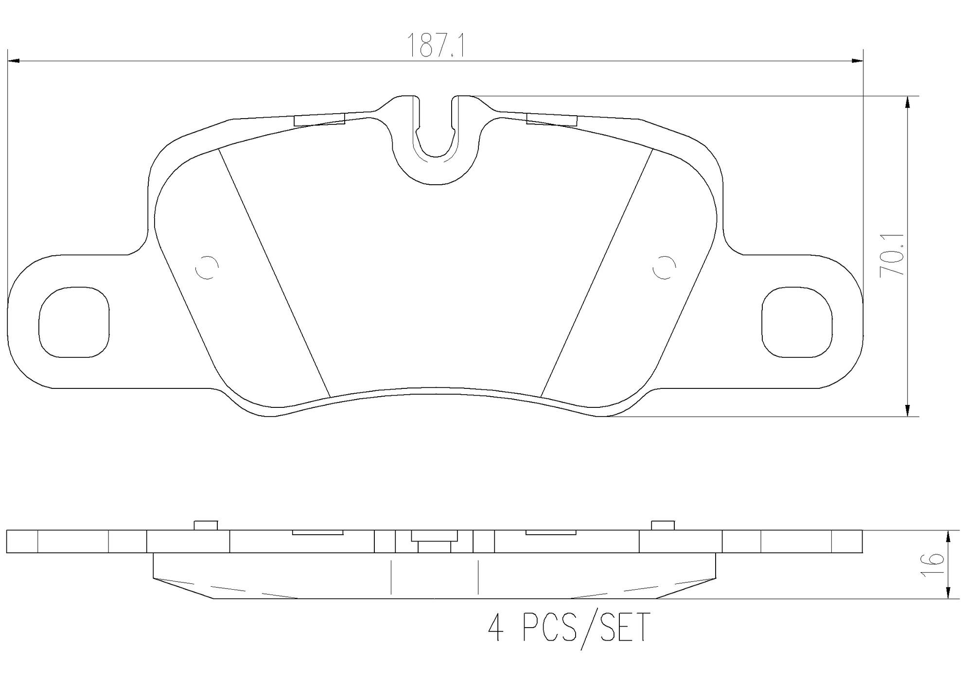 Porsche Disc Brake Pad Set - Rear (Ceramic) 971698451D Brembo