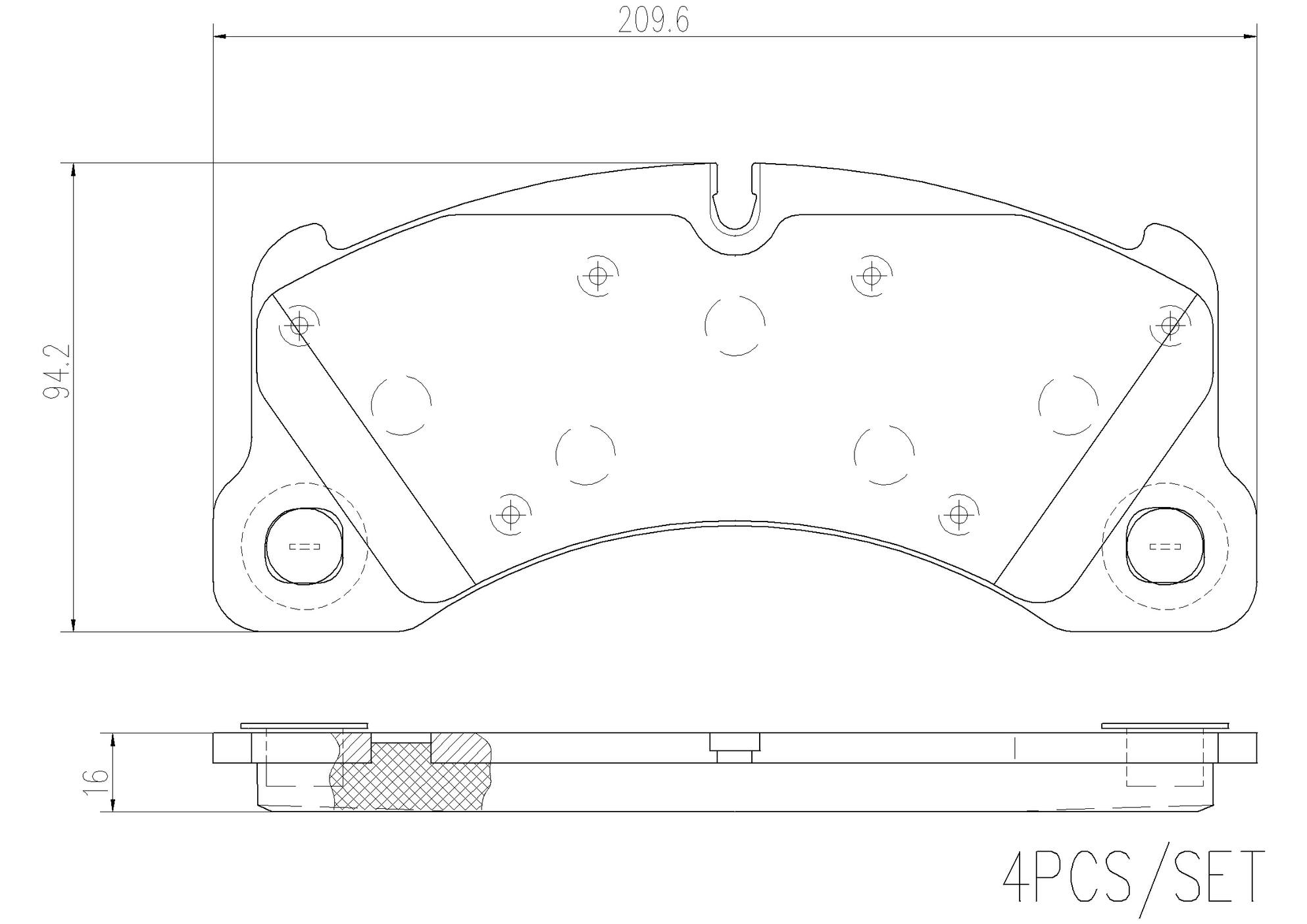 Porsche Disc Brake Pad Set - Front (Ceramic) PAA698151 Brembo