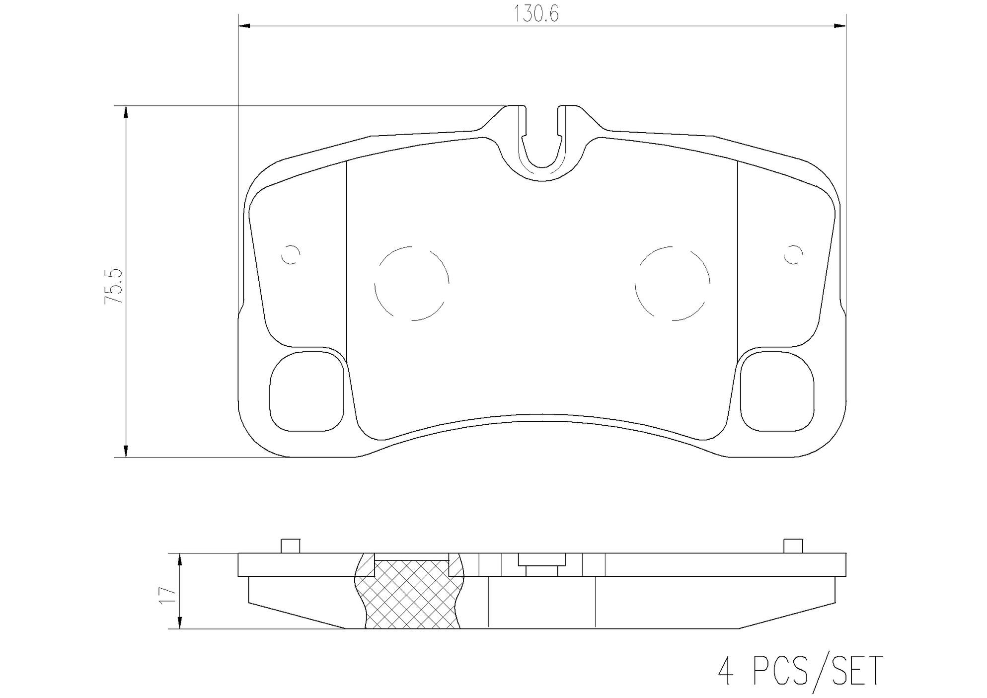 Porsche Disc Brake Pad Set – Rear (Ceramic) 99735294905 Brembo Brembo ...