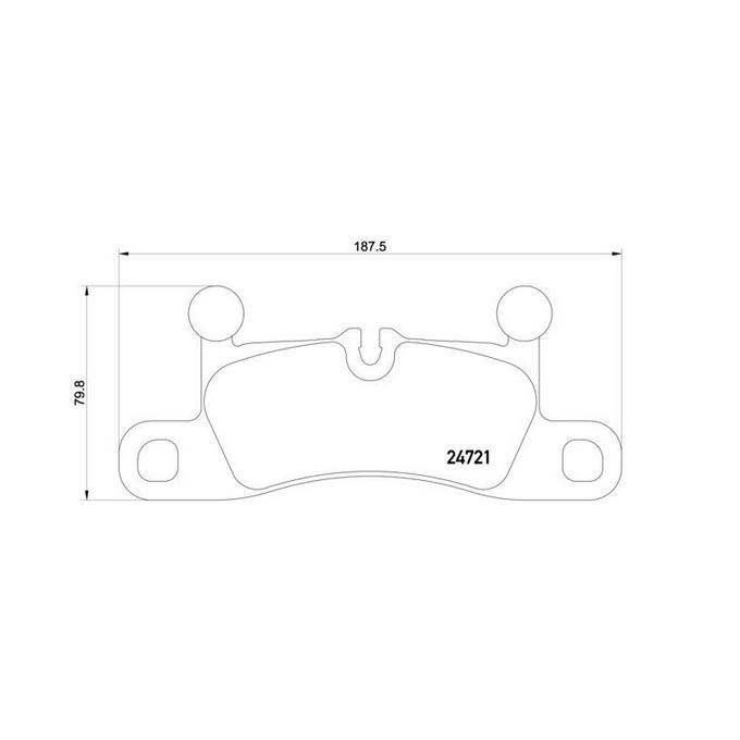 Porsche Volkswagen Disc Brake Pad Set - Rear (Low-Met) 99135293902 Brembo