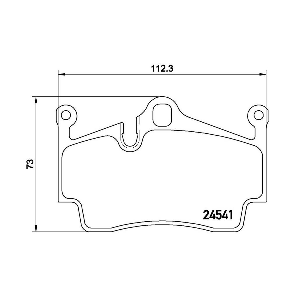 Porsche Disc Brake Pad Set - Rear (Low-Met) 99735293900 Brembo