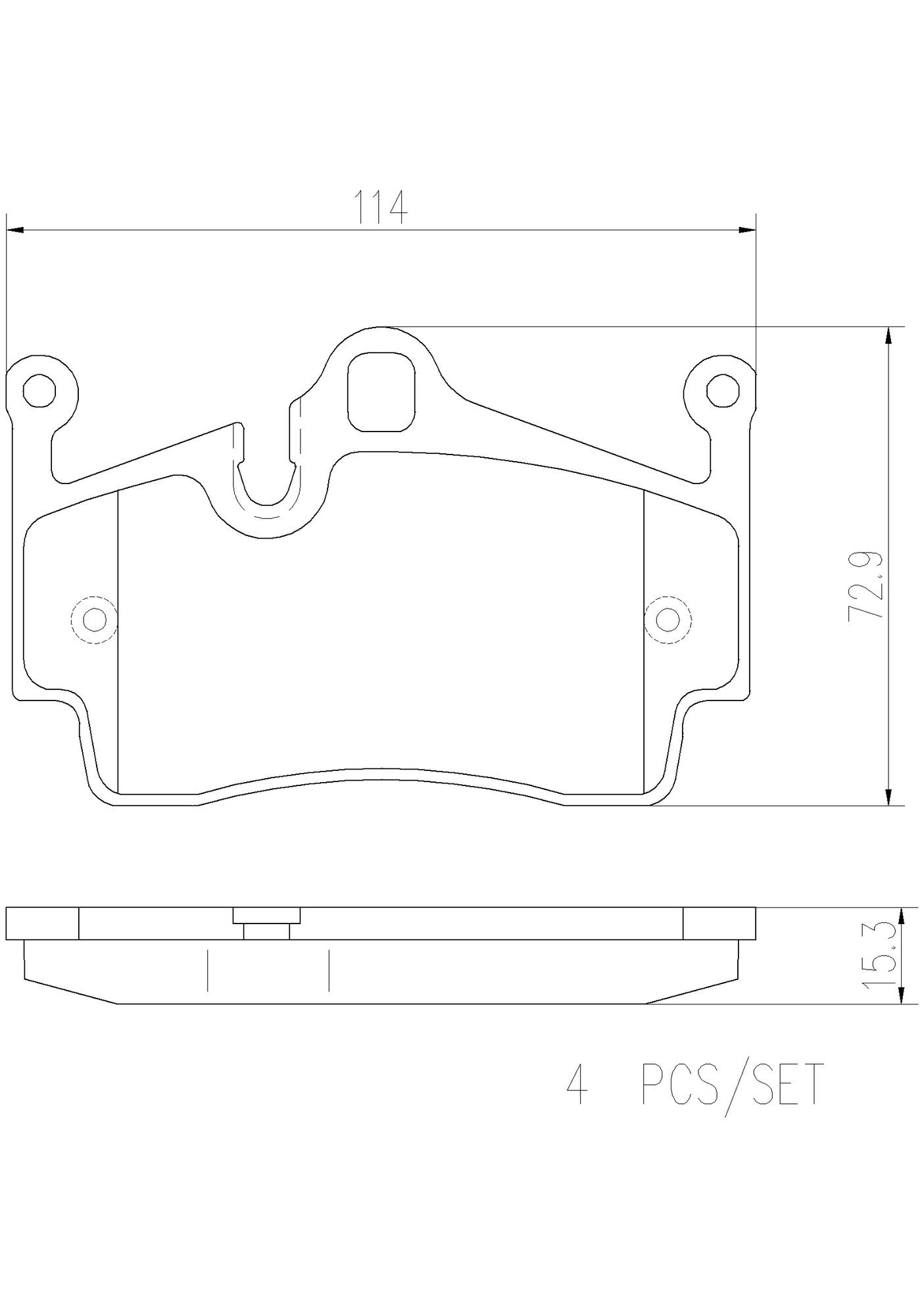 Porsche Disc Brake Pad Set - Rear (Ceramic) 99735293900 Brembo