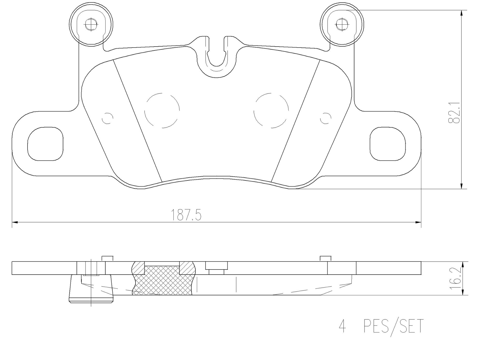 Porsche Disc Brake Pad Set - Rear (Ceramic) 99135294902 Brembo