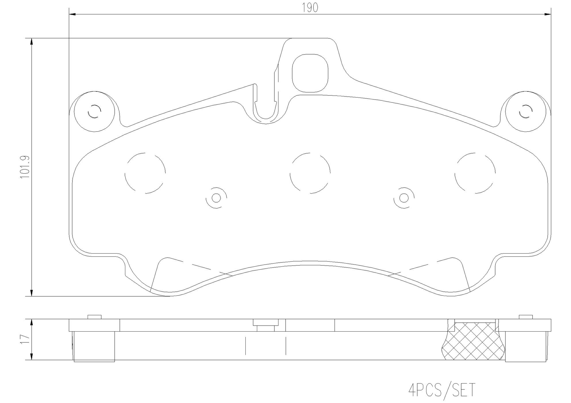 Porsche Disc Brake Pad Set - Front (Ceramic) 99735194890 Brembo