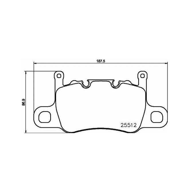 Porsche Disc Brake Pad Set - Rear (Low-Met) 99135294882 Brembo