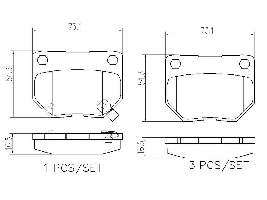 Subaru Disc Brake Pad Set - Rear (Ceramic) 26696FE070 Brembo