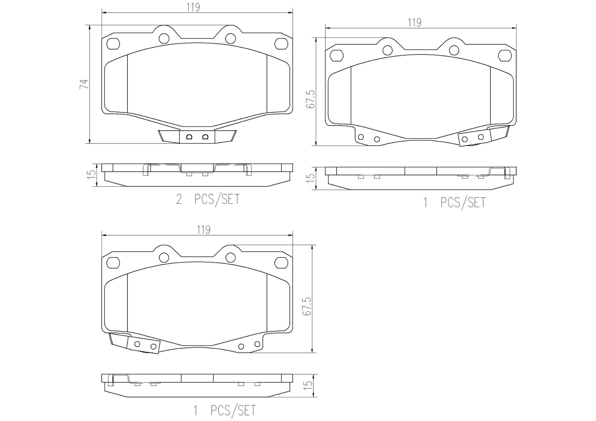 Toyota Disc Brake Pad Set - Front (Ceramic) 0449160080 Brembo