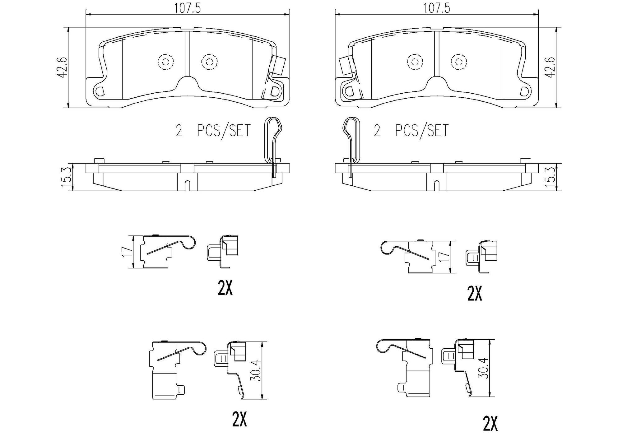 Toyota Lexus Disc Brake Pad Set - Rear (Ceramic) 0449233010 Brembo