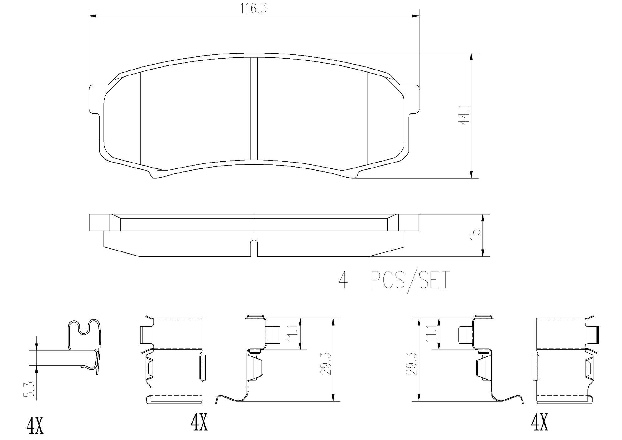 Toyota Lexus Disc Brake Pad and Rotor Kit - Rear (312mm) (Ceramic) Brembo