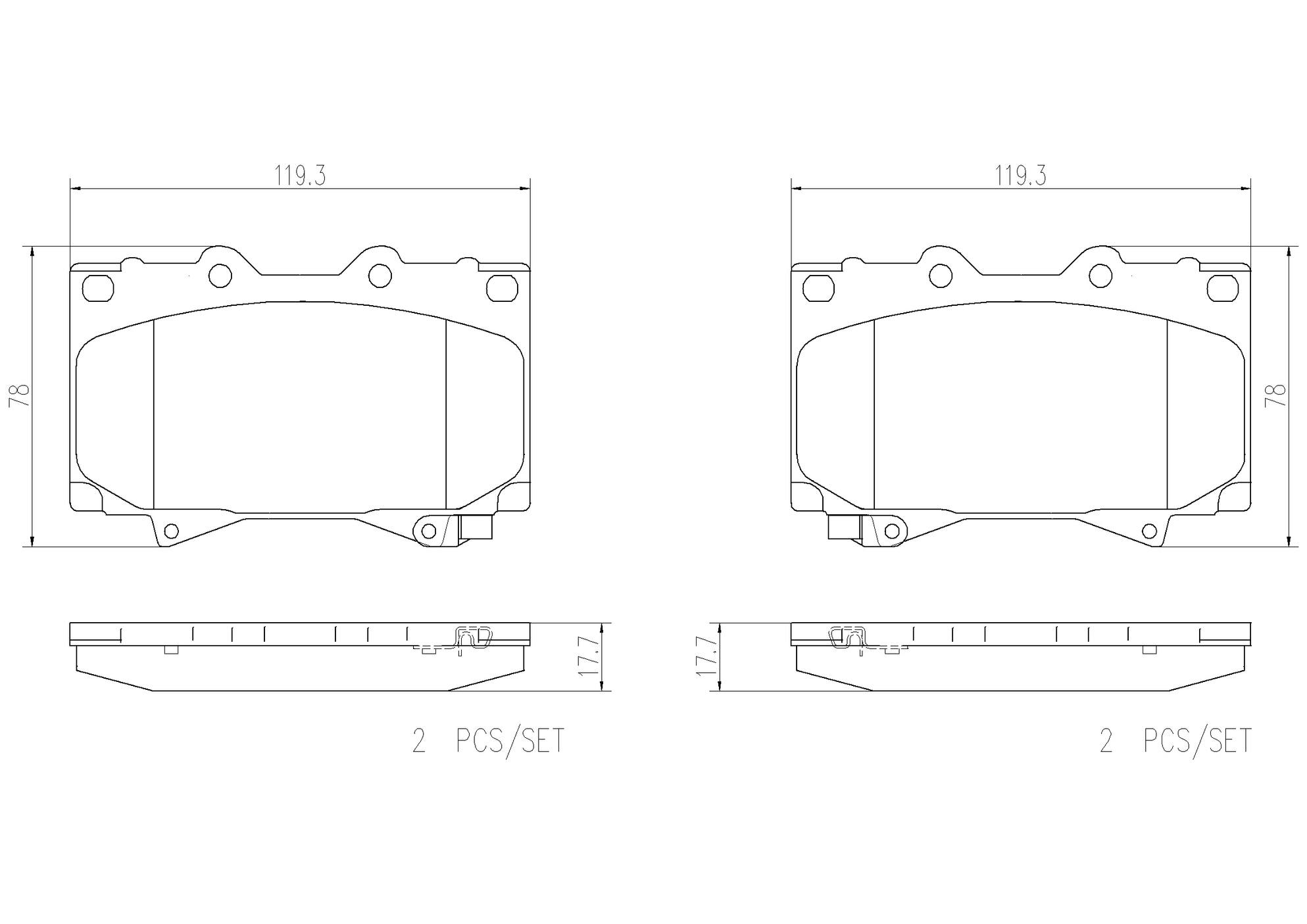 Toyota Lexus Disc Brake Pad Set - Front (Ceramic) 0446560230 Brembo