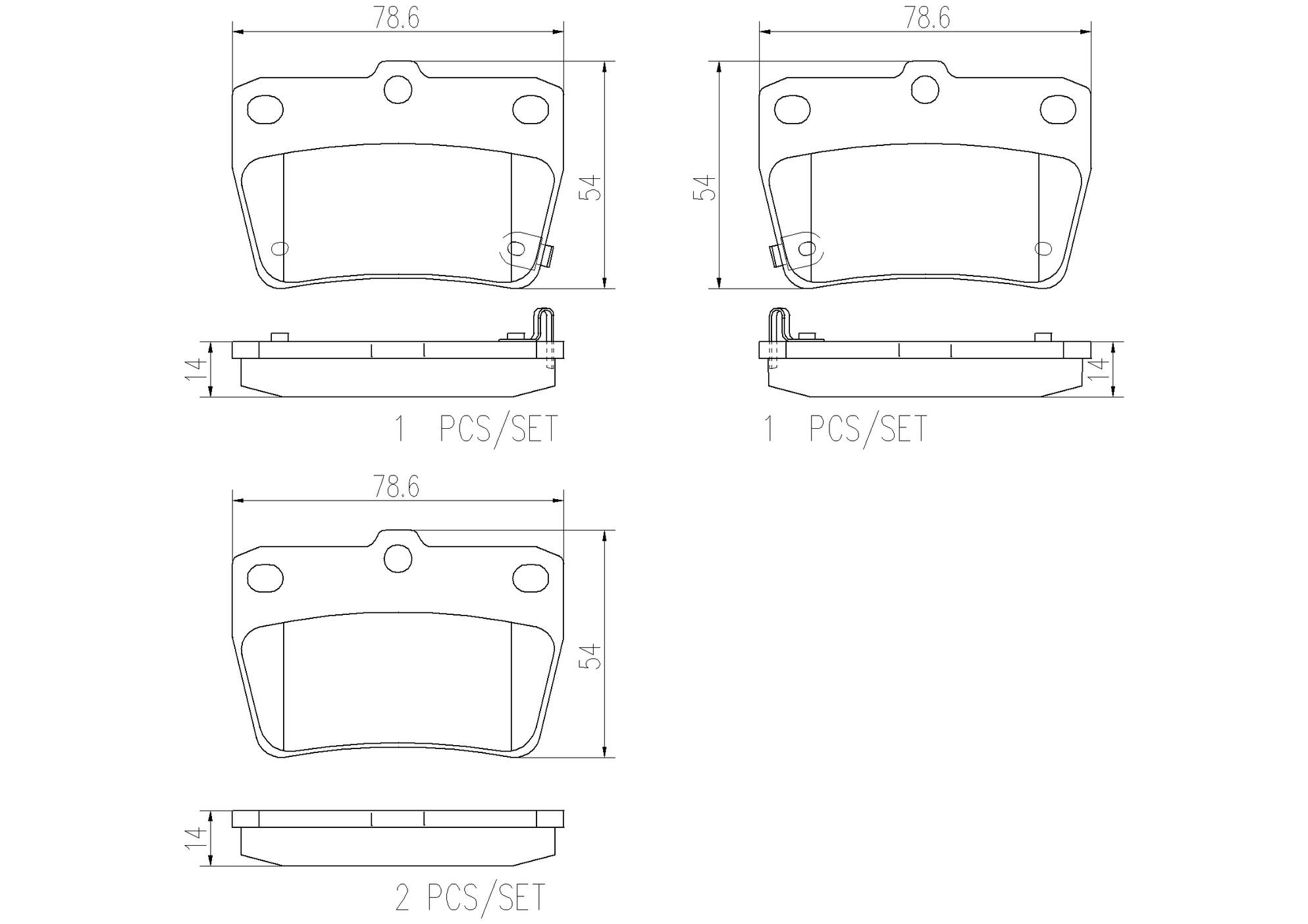 Toyota Disc Brake Pad Set - Rear (Ceramic) 0446642050 Brembo